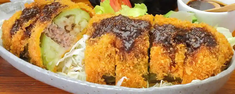 でっかいナスのフライ 鈴ヶ沢なす定食